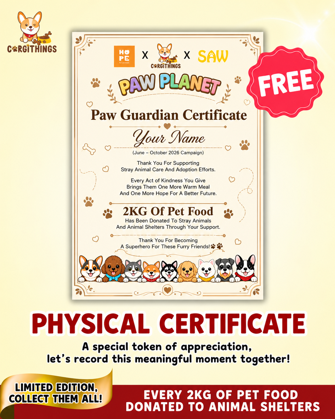 Paw Guardian Certificate